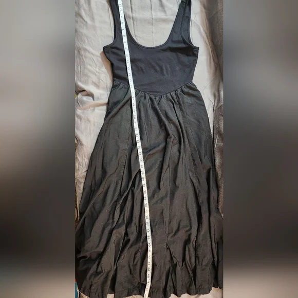 American Eagle Outfitters Black A-Line Corset Cut‎ Maxi Dress - Picture 5 of 5